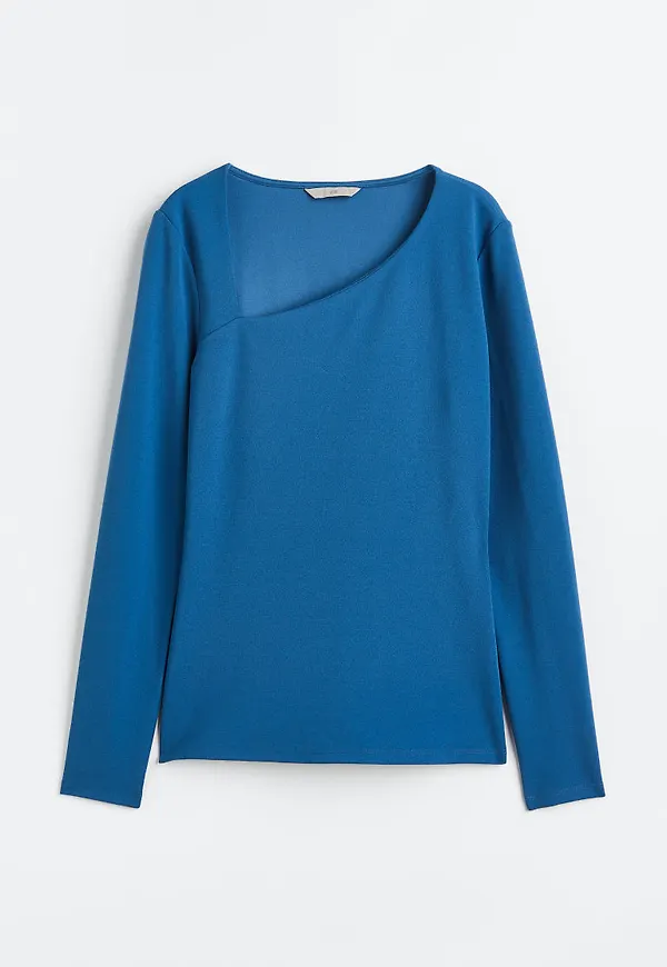 H & M - Asymmetrisk topp - Blå