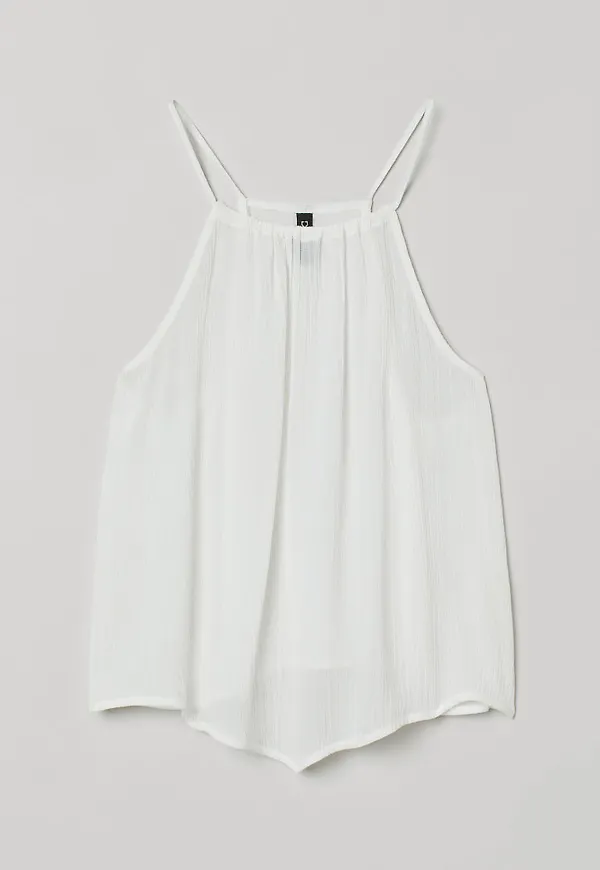 H & M - Asymmetrisk topp - Vit