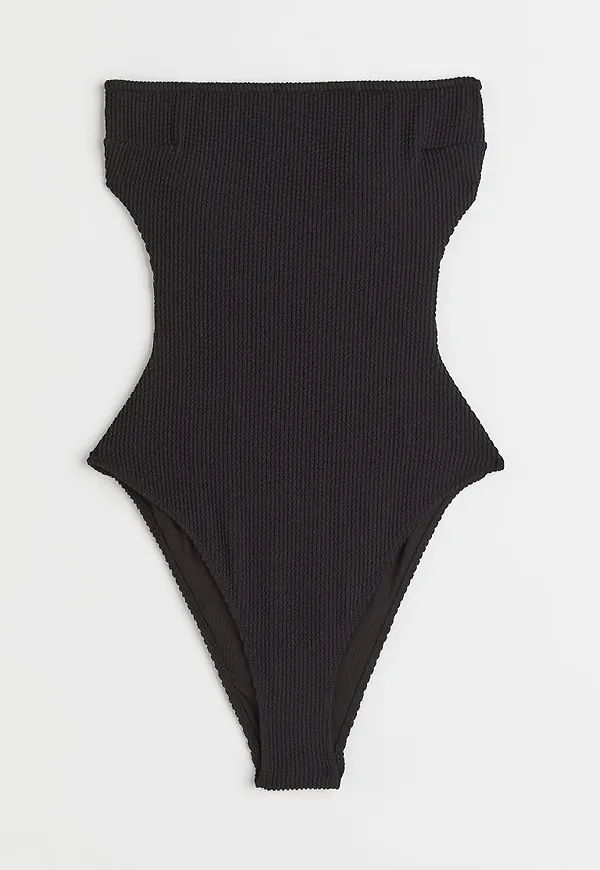 H & M - Bandeau swimsuit - Svart