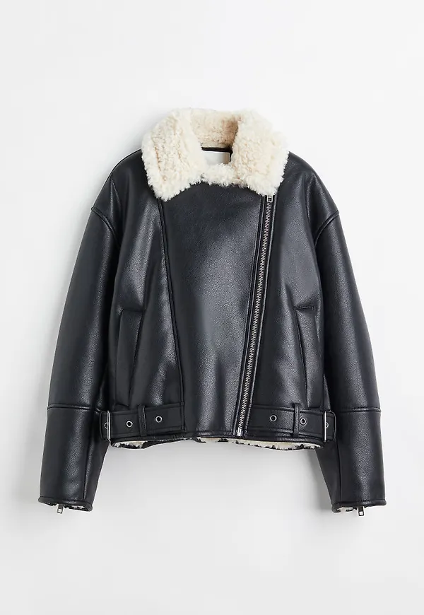 H & M - Bikerjacka - Svart