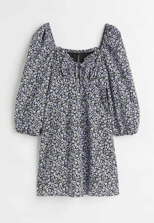 H & M - Bomullsklänning - Svart