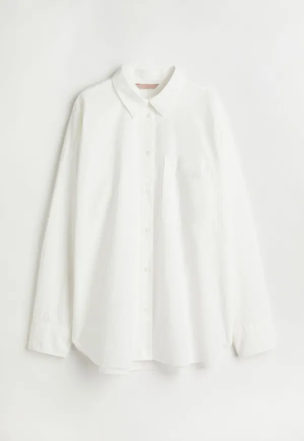H & M - Bomullsskjorta - Vit