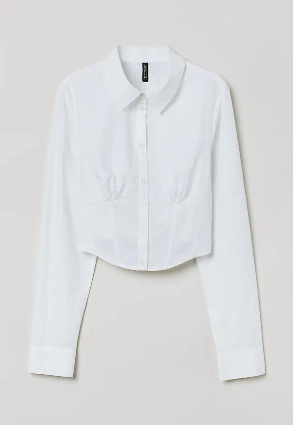 H & M - Bomullsskjorta - Vit