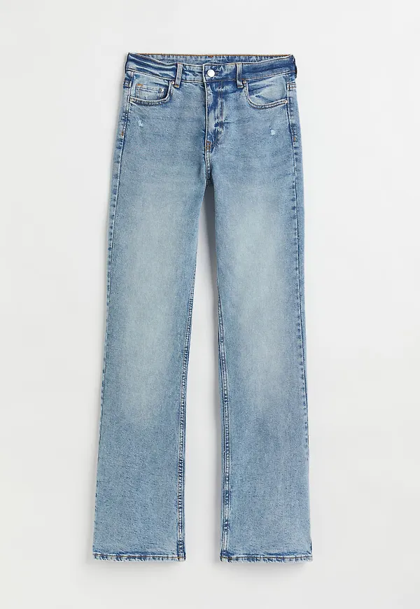 H & M - Bootcut High Waist Jeans - Blå