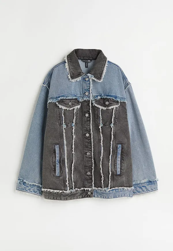 H & M - Boxig jeansjacka - Svart