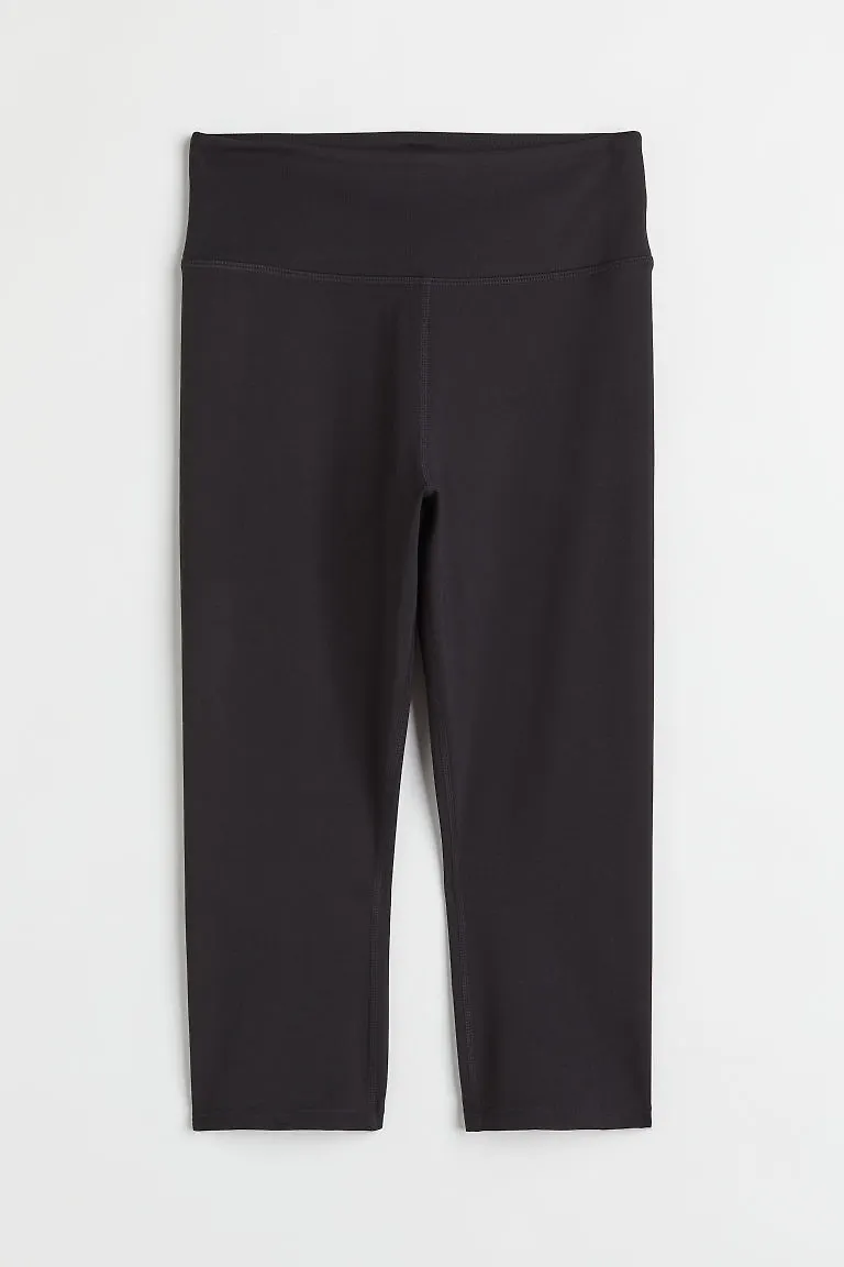 H & M - Capri tights High Waist - Svart