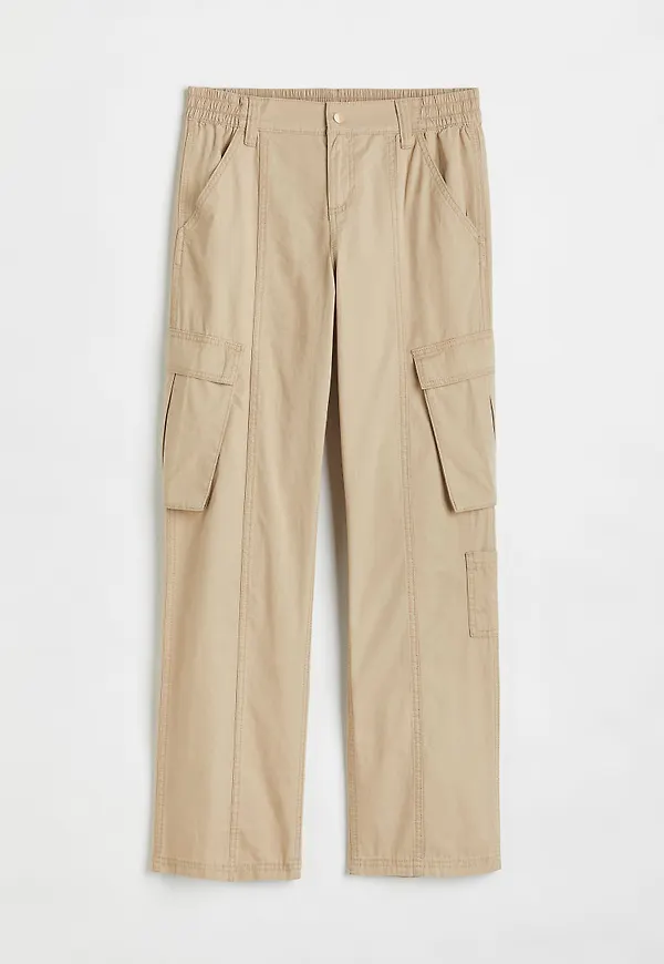 H & M - Cargobyxor i canvas - Beige