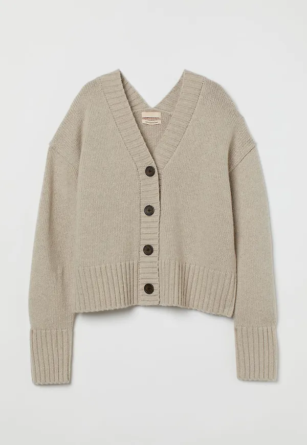 H & M - Cashmere-blend cardigan - Beige