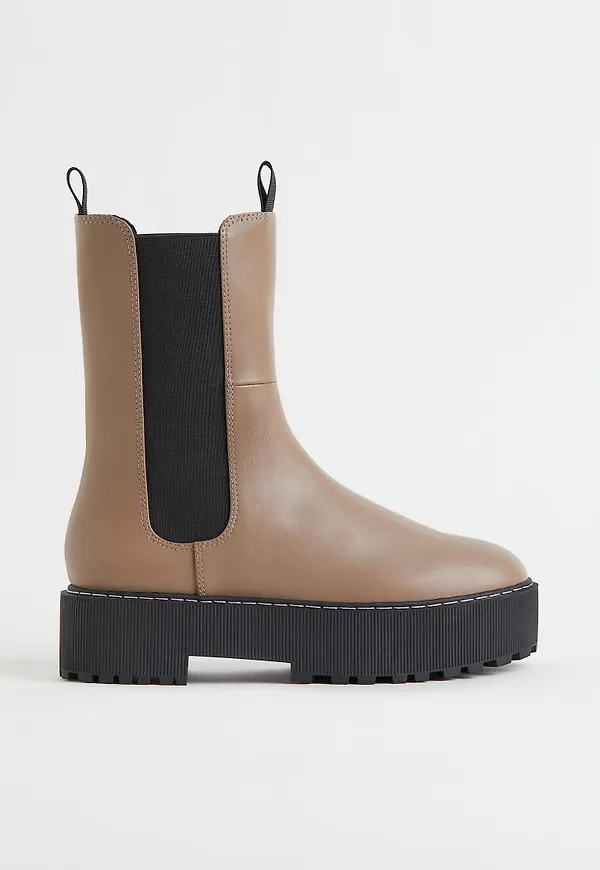 H & M - Chelseaboots - Beige