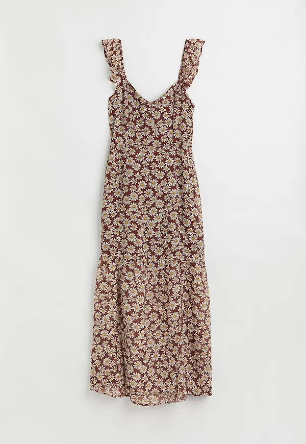 H & M - Chiffongklänning - Beige