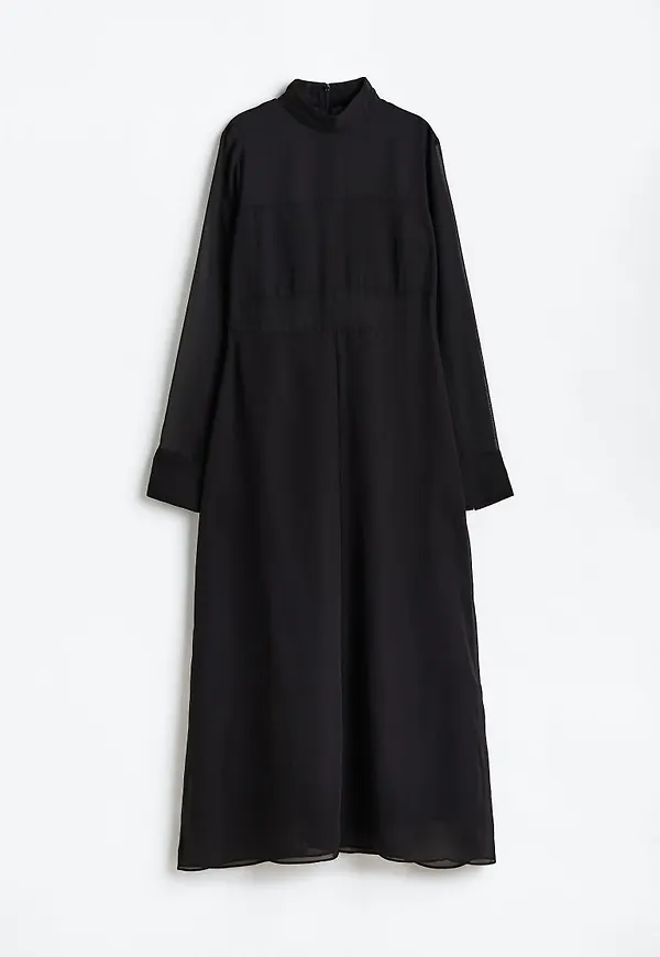 H & M - Chiffongklänning - Svart