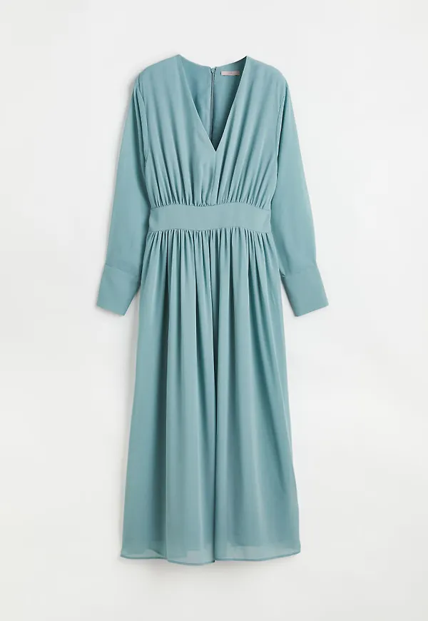 H & M - Chiffongklänning - Turkos