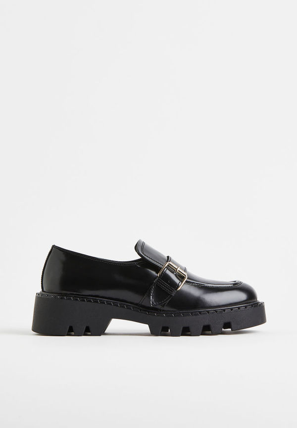 H & M - Chunky loafers i läder - Svart