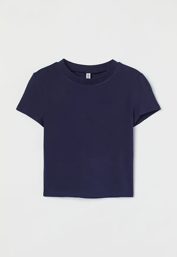 H & M - Croppad topp - Blå