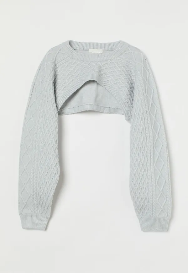 H & M - Croppad tröja - Blå