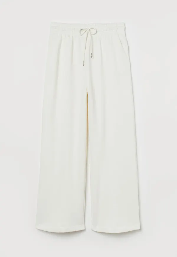 H & M - Croppade sweatpants - Vit