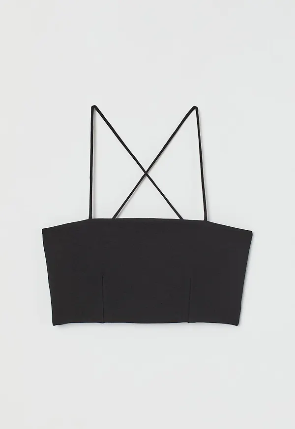 H & M - Croptop - Svart
