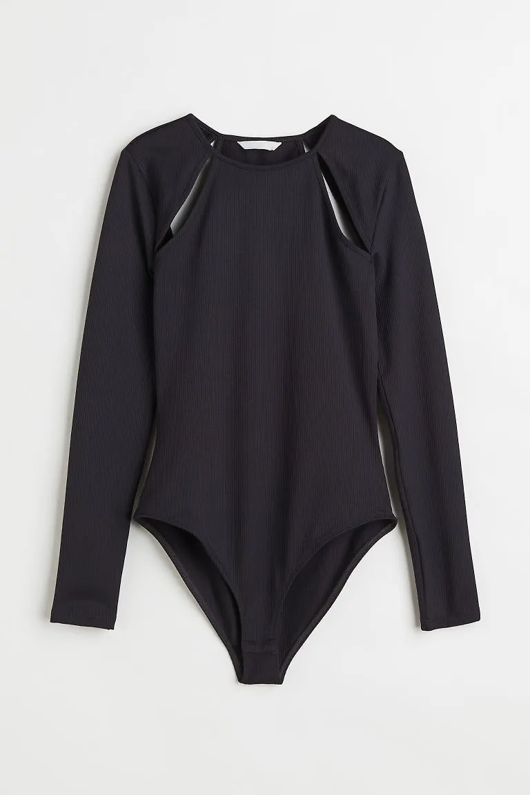 H & M - Cut out-body - Svart