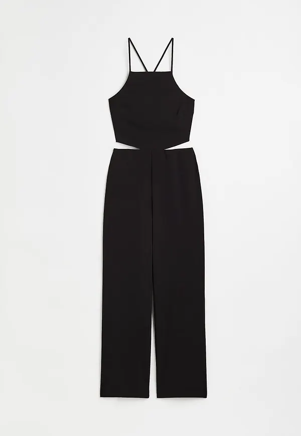H & M - Cut out-jumpsuit - Svart