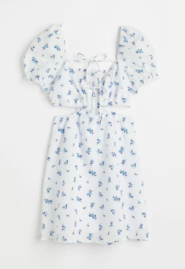 H & M - Cut out-klänning - Vit
