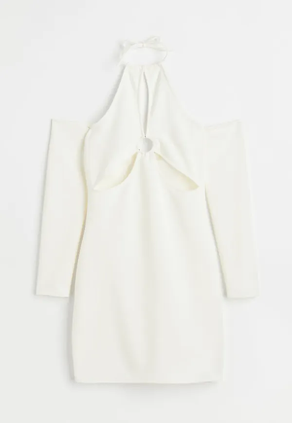 H & M - Cut out-klänning - Vit