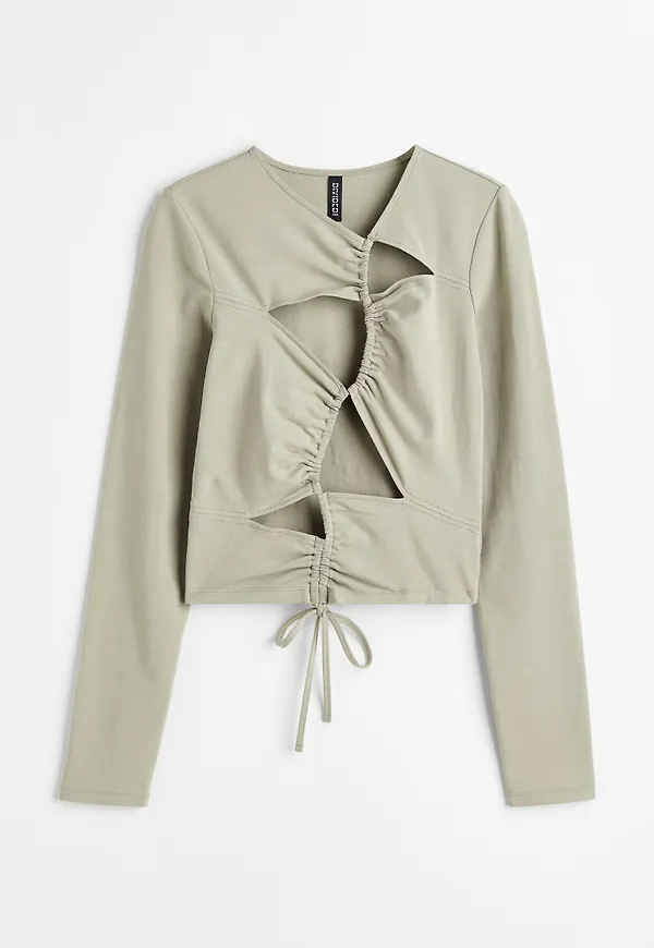 H & M - Cut out-topp - Grön