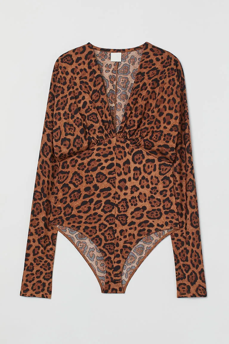 H & M - Draperad body - Beige