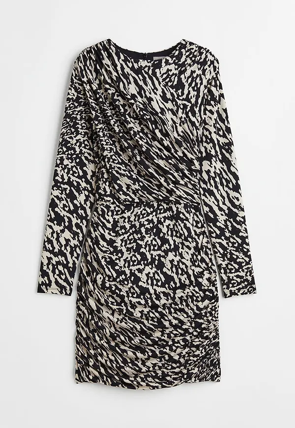 H & M - Draperad bodycon-klänning - Svart