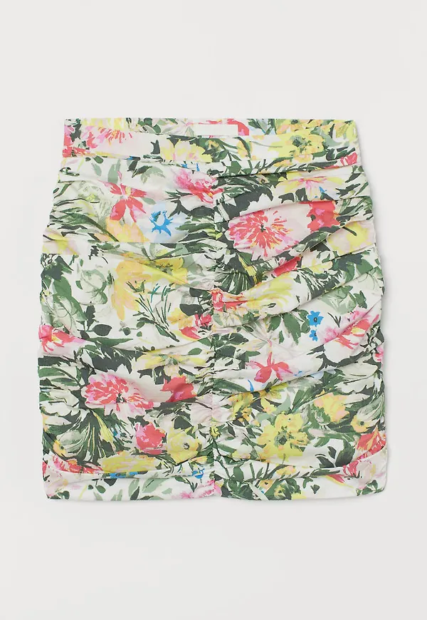 H & M - Draperad kjol - Rosa