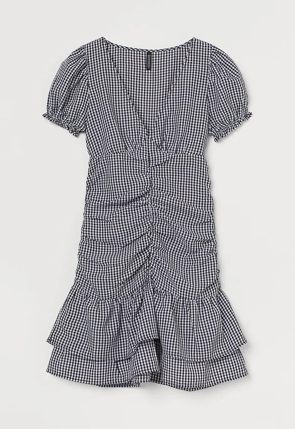 H & M - Draperad klänning - Svart