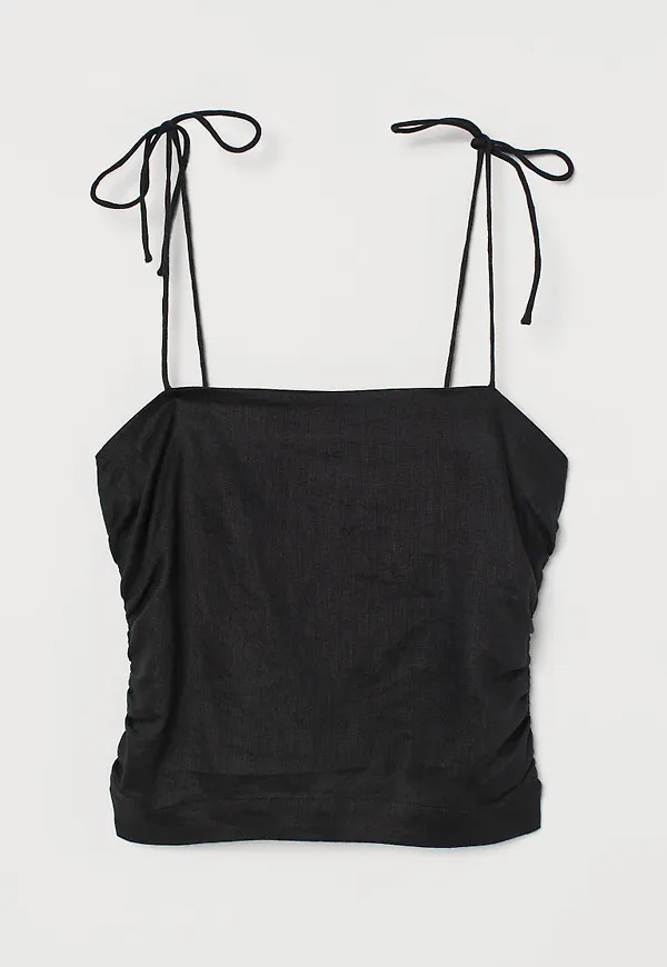 H & M - Draperat linne - Svart