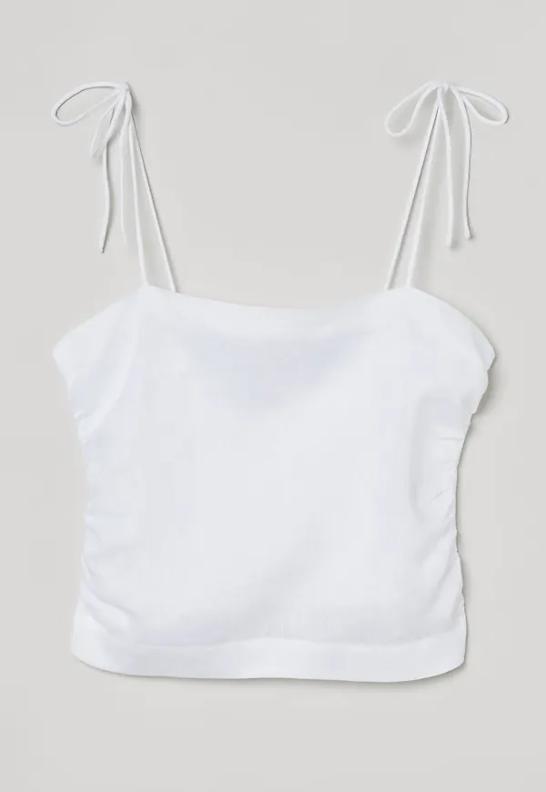 H & M - Draperat linne - Vit