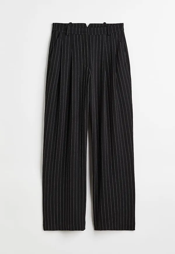 H & M - Dressad trikåbyxa - Svart