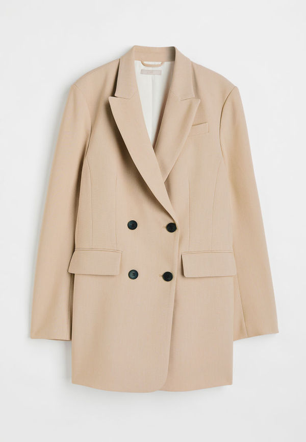 H & M - Dubbelknäppt kavaj - Beige