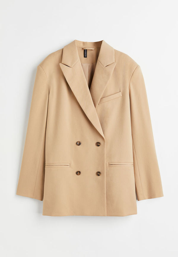 H & M - Dubbelknäppt kavaj - Beige