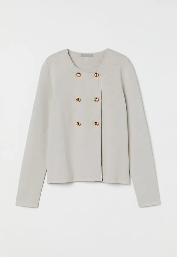 H & M - Dubbelknäppt kofta - Beige
