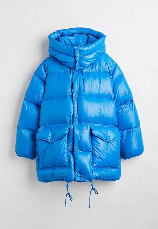 H & M - Dunjacka med huva - Turkos