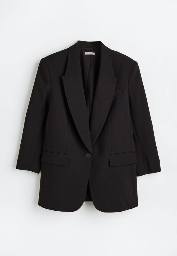 H & M - Enkelknäppt kavaj - Svart