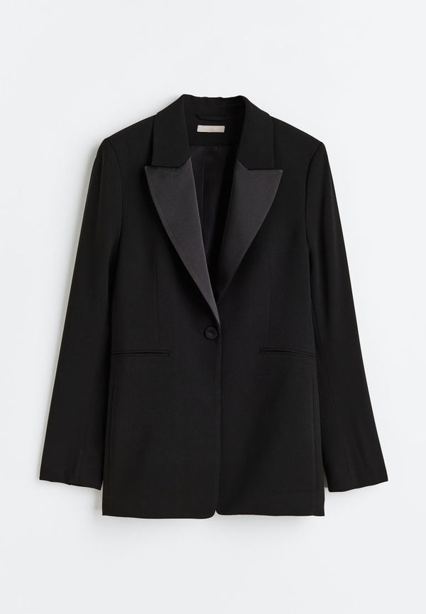 H & M - Enkelknäppt kavaj - Svart
