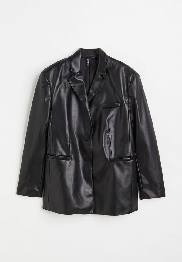 H & M - Enkelknäppt kavaj - Svart