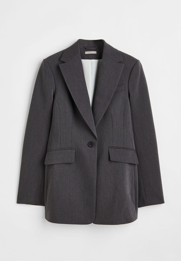 H & M - Figurnära kavaj - Grå