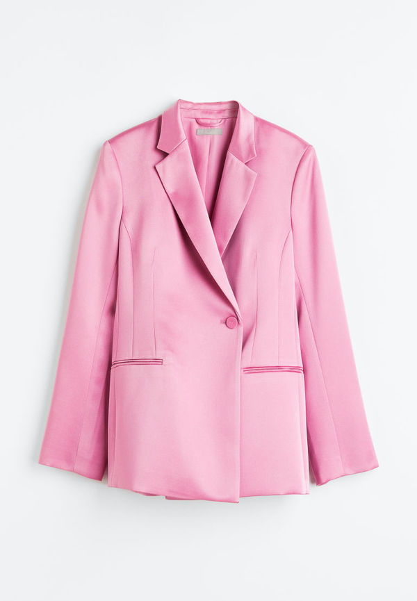 H & M - Figurnära kavaj - Rosa