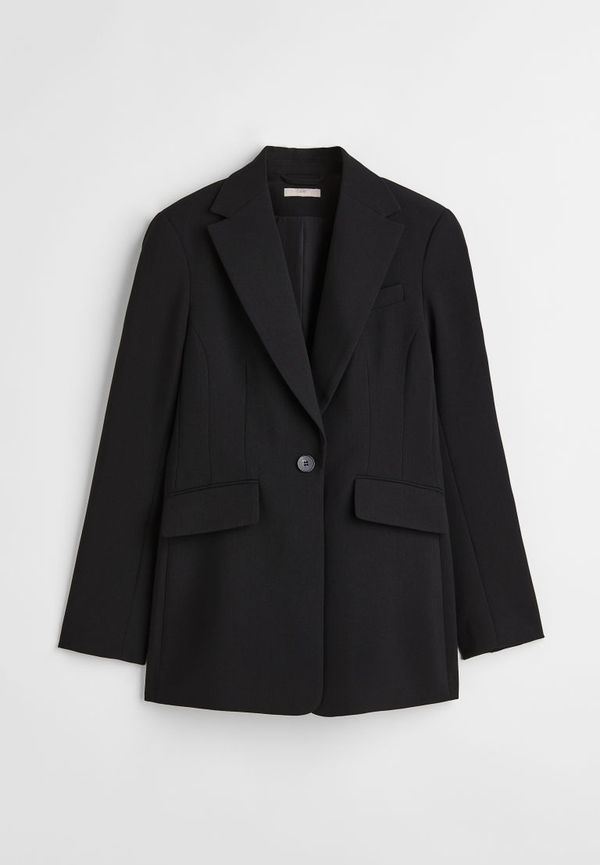 H & M - Figurnära kavaj - Svart