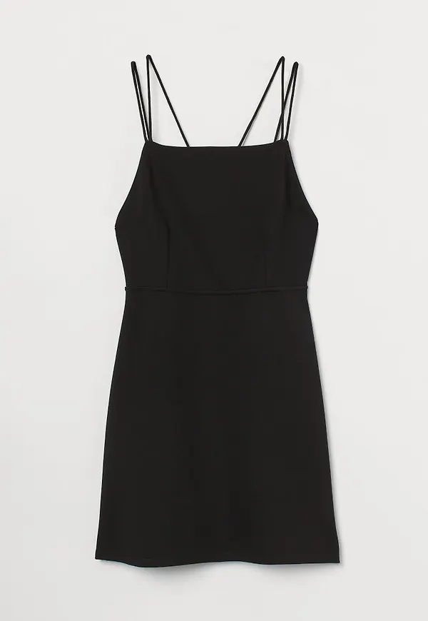 H & M - Figurnära klänning - Svart