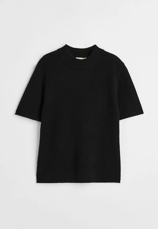 H & M - Finstickad kashmirtröja - Svart
