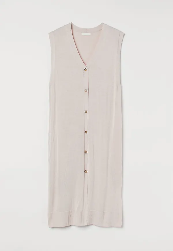 H & M - Finstickad klänning - Beige