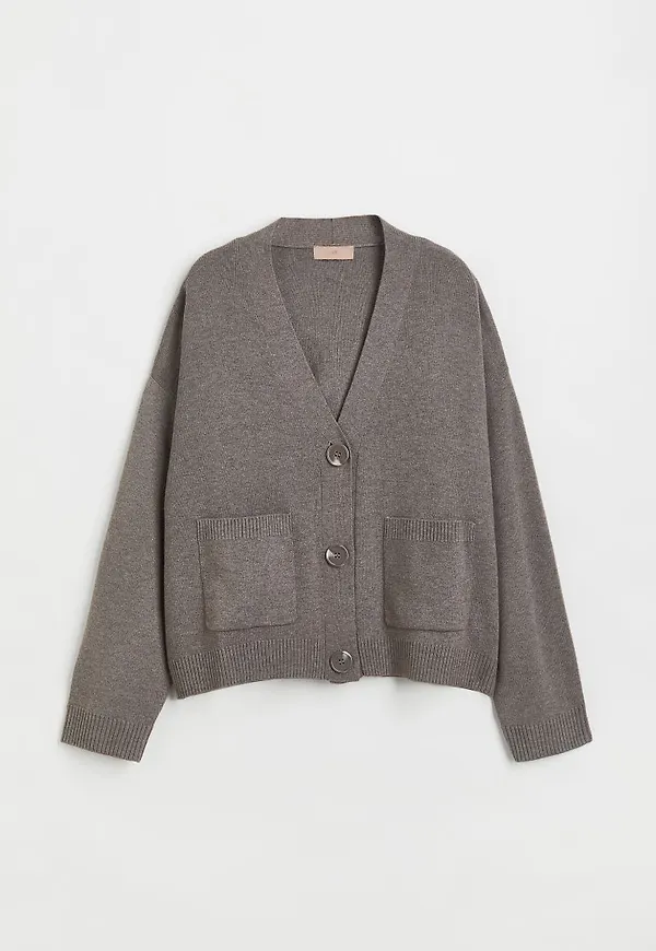 H & M - Finstickad kofta - Brun
