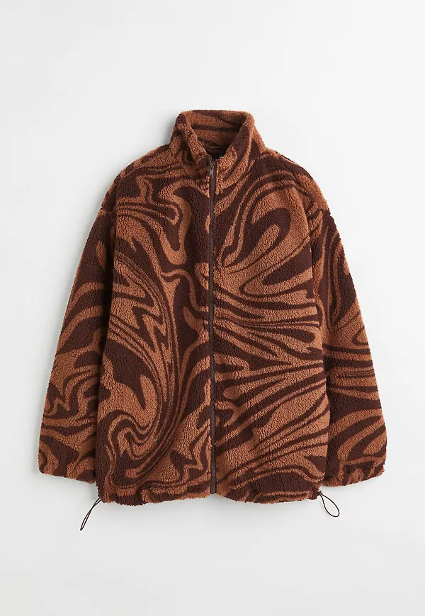 H & M - Fleecejacka - Brun