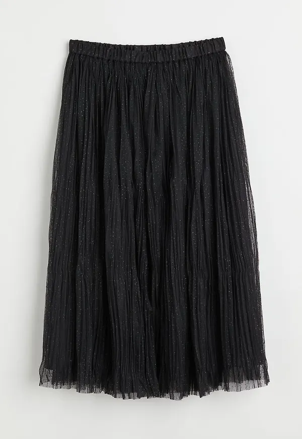 H & M - Glittrig kjol - Svart