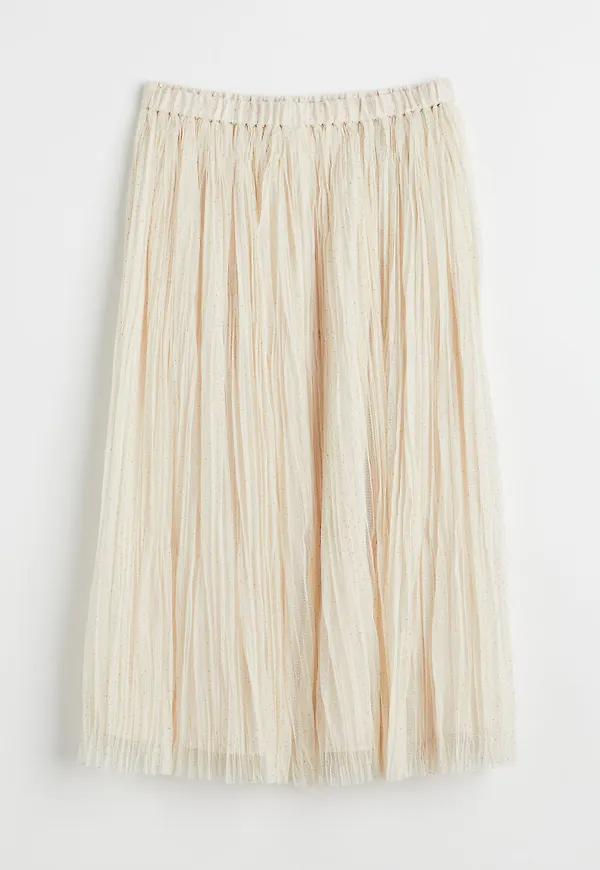 H & M - Glittrig kjol - Vit
